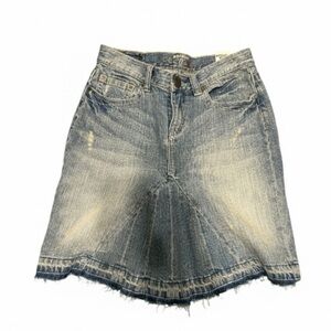 Sister moon Jeans, Blue Distressed Mini Skirt
